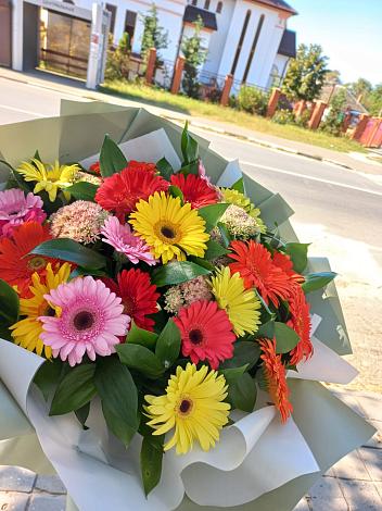 Букет цветов из: Герберы в Степановке
